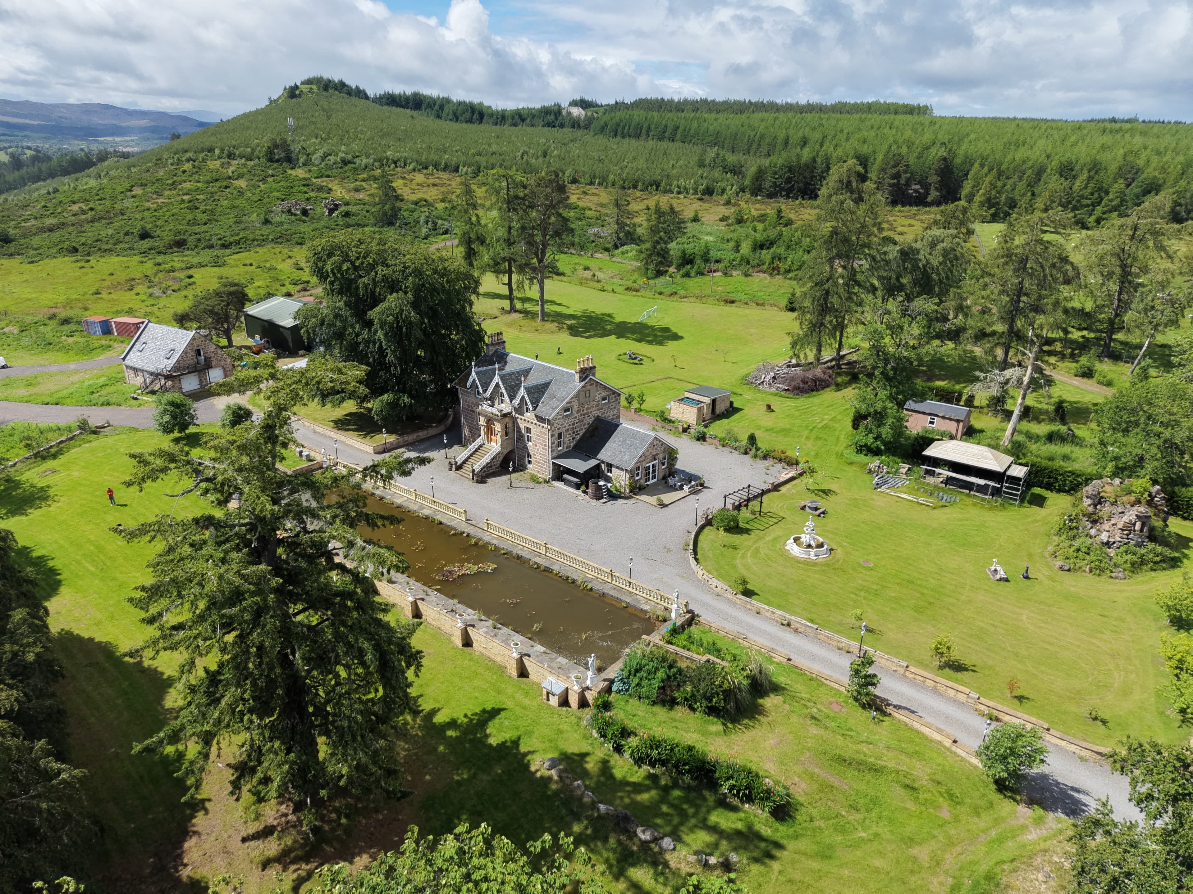 Aerial view of The Doune Estate