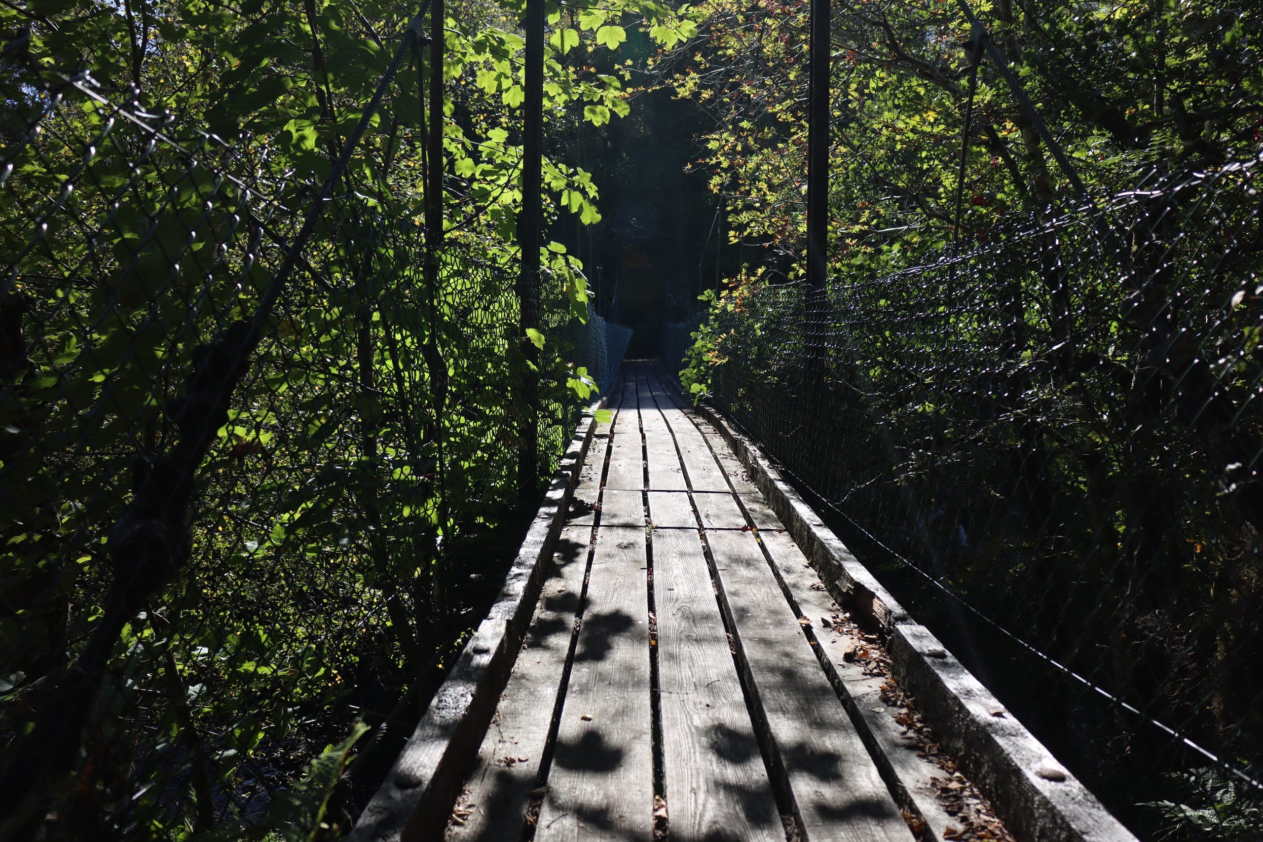 The footbridge over the River Nairn at The Doune
